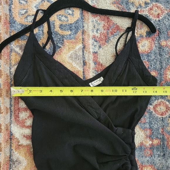 Free People Intimately Dylan Mini Wrap Dress Black Size XS Bodycon - Picture 10 of 11
